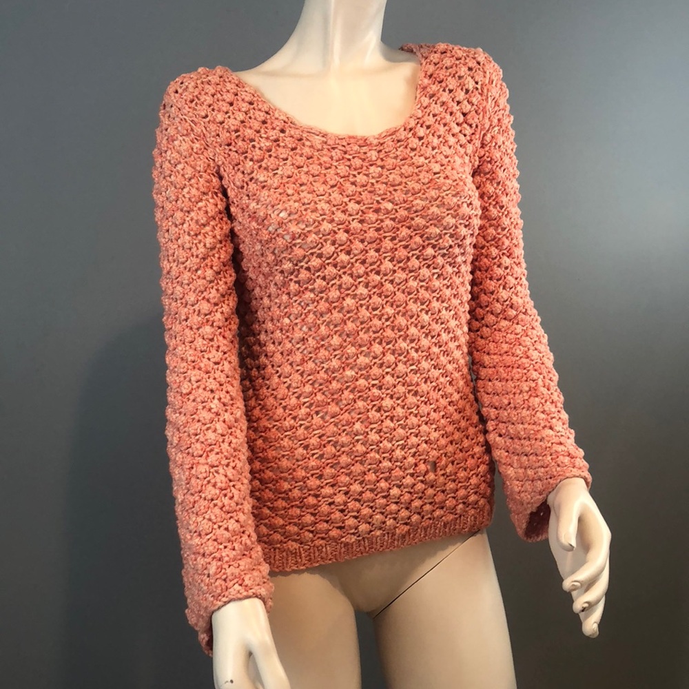 NWT Aiko Orange Knit Sweater Size XS - Picture 2 of 16
